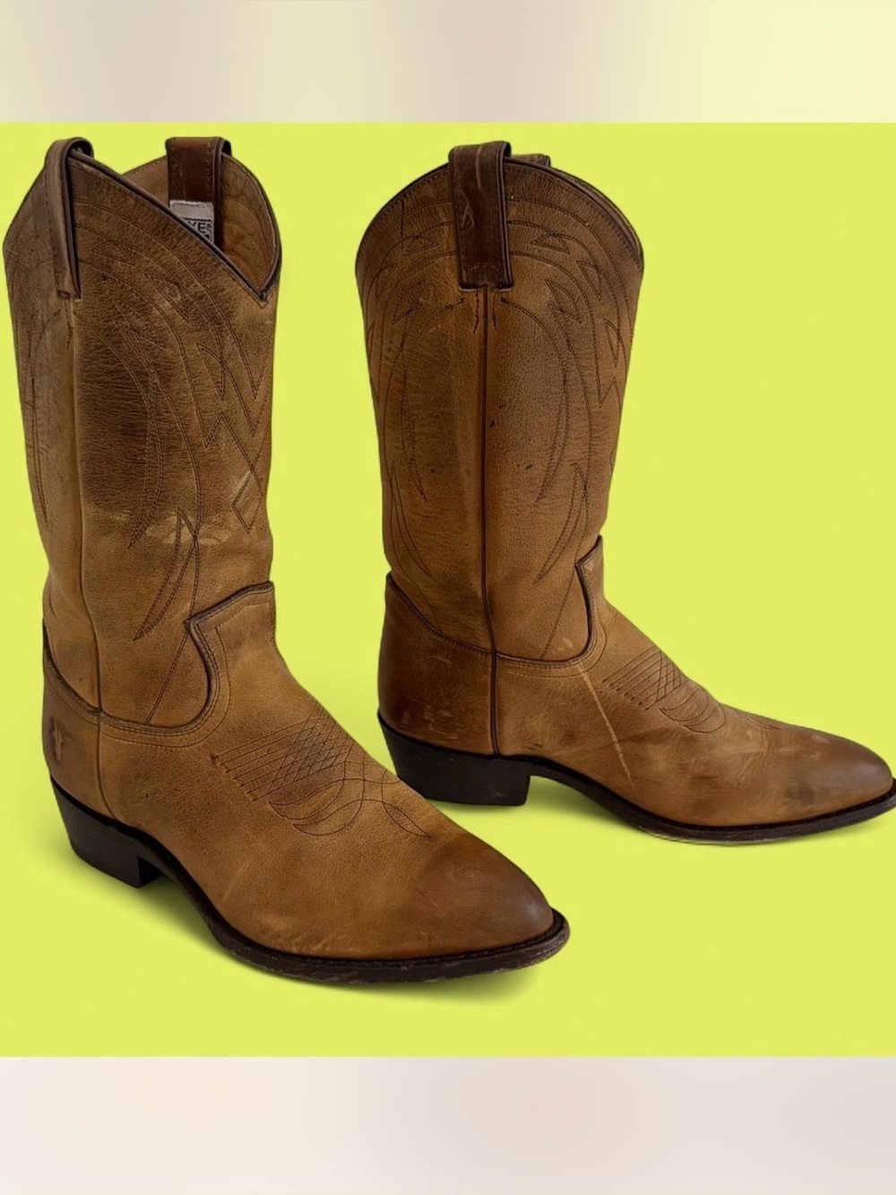Women's Frye Brown Leather Billie Western Boots